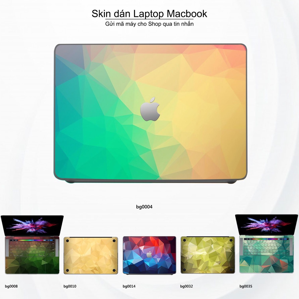 Skin dán Macbook mẫu Vân kim cương (đã cắt sẵn, inbox mã máy cho shop)