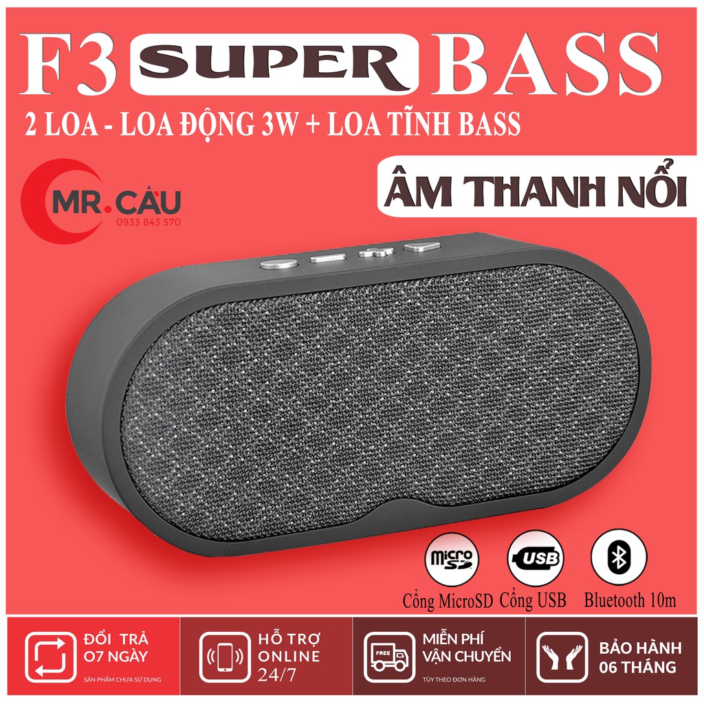 NHẬP MÃ:( CAUNLOAG  GIẢM NGAY 50K )Loa Bluetooth Mini BASS ẤM Loa Bluetooth mini đẹh , loa di động giá rẻ- MR CAU