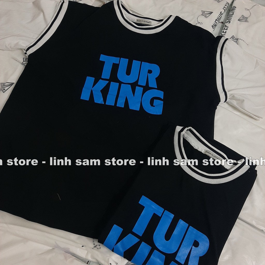 Áo thun tay lỡ nữ SAM CLO thể thao freesize phông form rộng Unisex, mặc lớp, nhóm, cặp in chữ TURKING phối kiểu bóng rổ