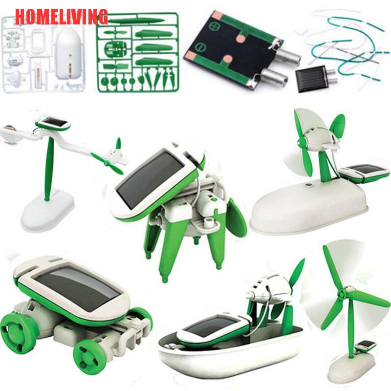 Rô Bốt Năng Lượng Mặt Trời 6 Trong 1 Sáng Tạo DIY 1X