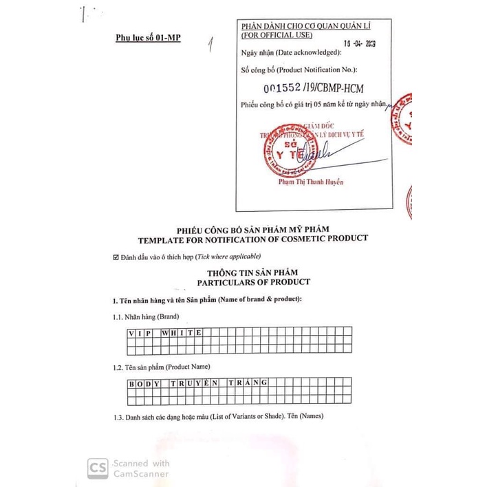 Kem Body Truyền Trắng Thượng Hạng VIP White Chính Hãng - 8938521762300