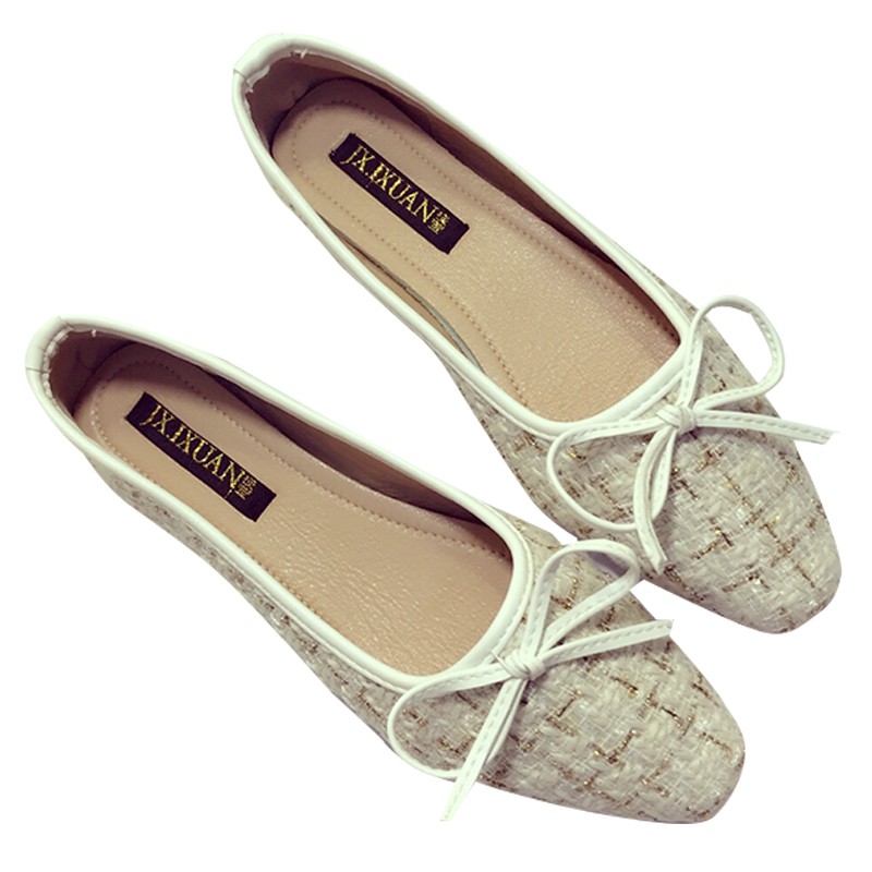 Giày Búp Bê Mũi Vuông Phối Nơ Xinh Xắn Dành Cho Nữ | BigBuy360 - bigbuy360.vn