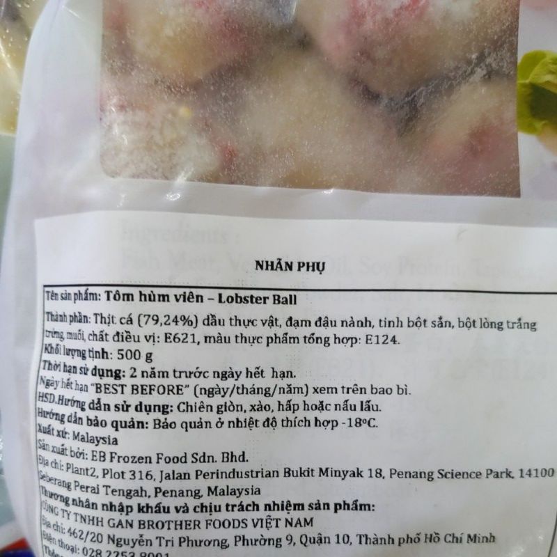 TÔM HÙM VIÊN EB 500G