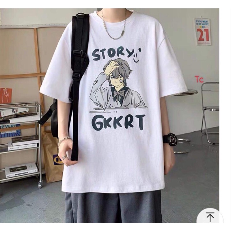 Áo thun tay lỡ ảnh chàng STORY TC12