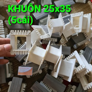 Khuôn 25x35 (5 cái). Khuôn nhựa quấn biến áp, chống cháy dây đồng. Khuôn phe 25x35 loại dày, chịu nhiệt độ cao