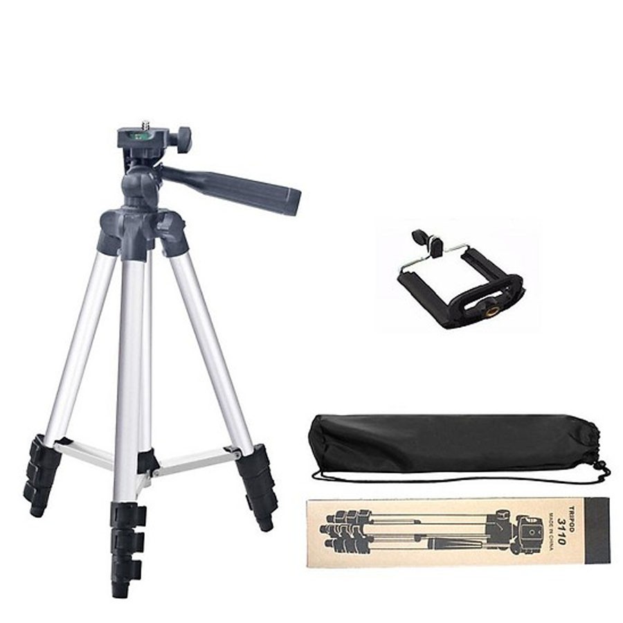 Gậy 3 chân chụp hình máy ảnh, điện thoại Tripod TF - 3110, Tripod chụp ảnh livetream, Chân đế điện thoại quay tiktok