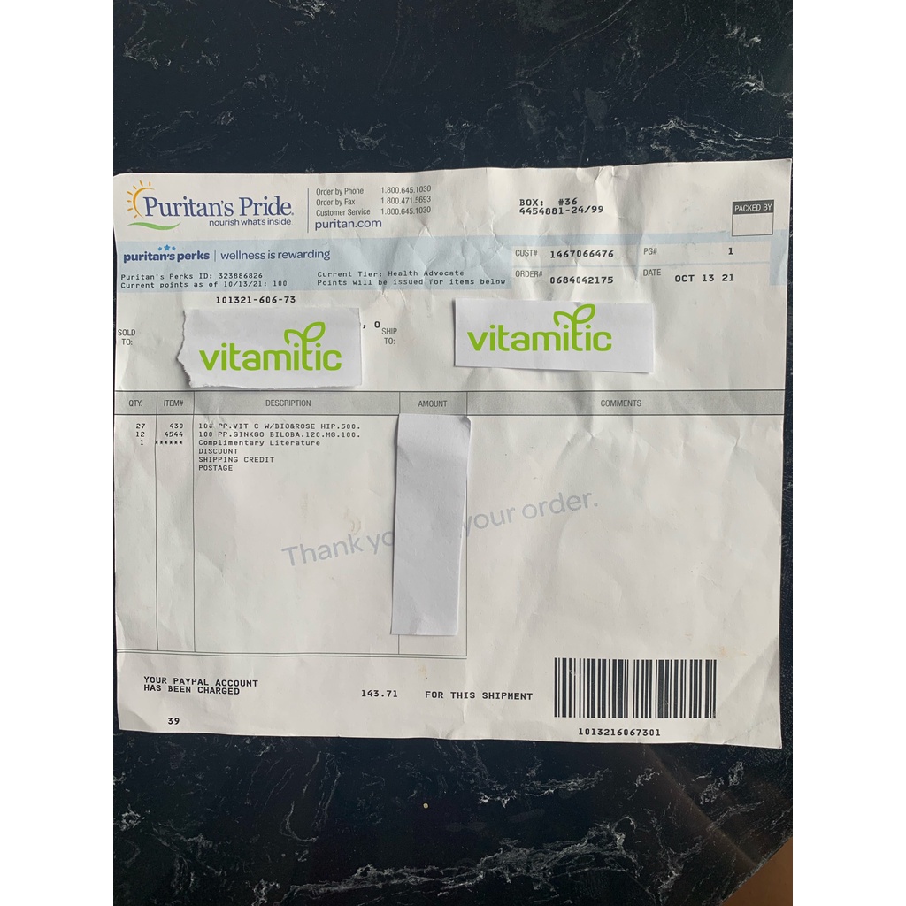 Viên Bổ Sung Vitamin C làm đẹp da 500mg-1000mg Puritan's Pride 100 viên