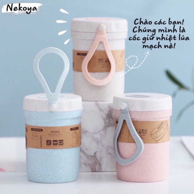 CỐC GIỮ NHIỆT CHỐNG TRÀN LÚA MẠCH CANDY CUP 300ML