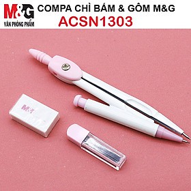 Bộ Compa Bút Chì Ngòi Bé Heo Xinh M&amp;G ACSN1303 ( kèm ngòi và gôm )
