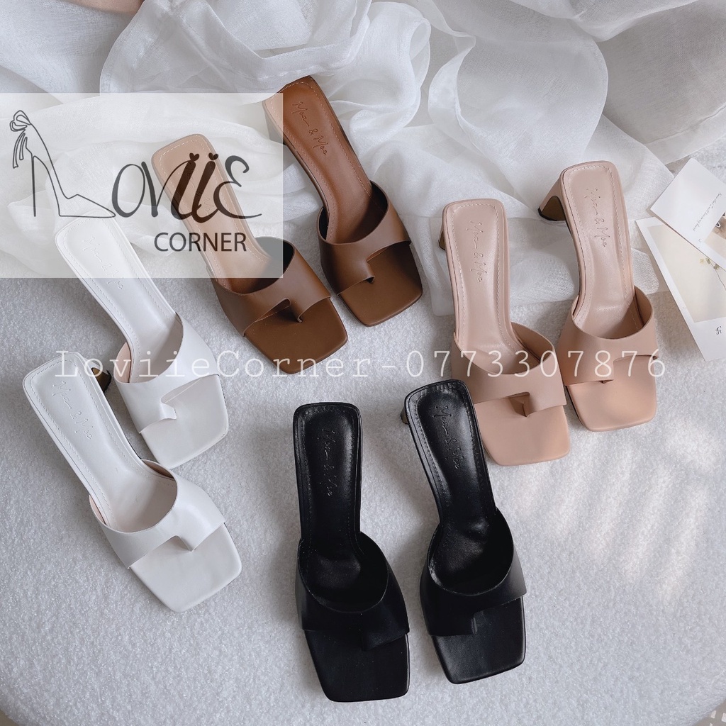 DÉP CAO GÓT 5 PHÂN LOVIIECORNER - DÉP NỮ THỜI TRANG - GUỐC NỮ ĐẾ VUÔNG 5CM XỎ NGÓN DÂY MẢNH D200770