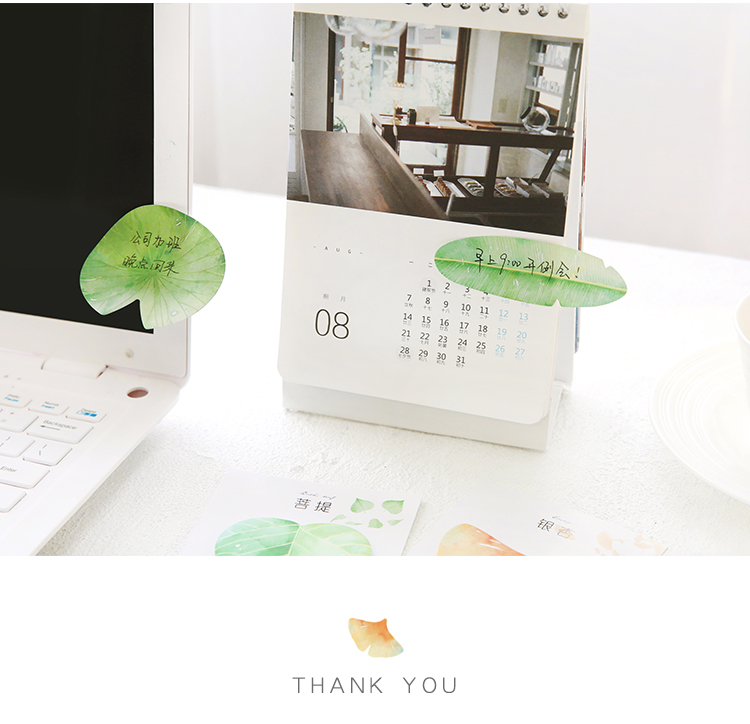 Giấy ghi chú họa tiết chiếc lá xinh xắn đơn giản