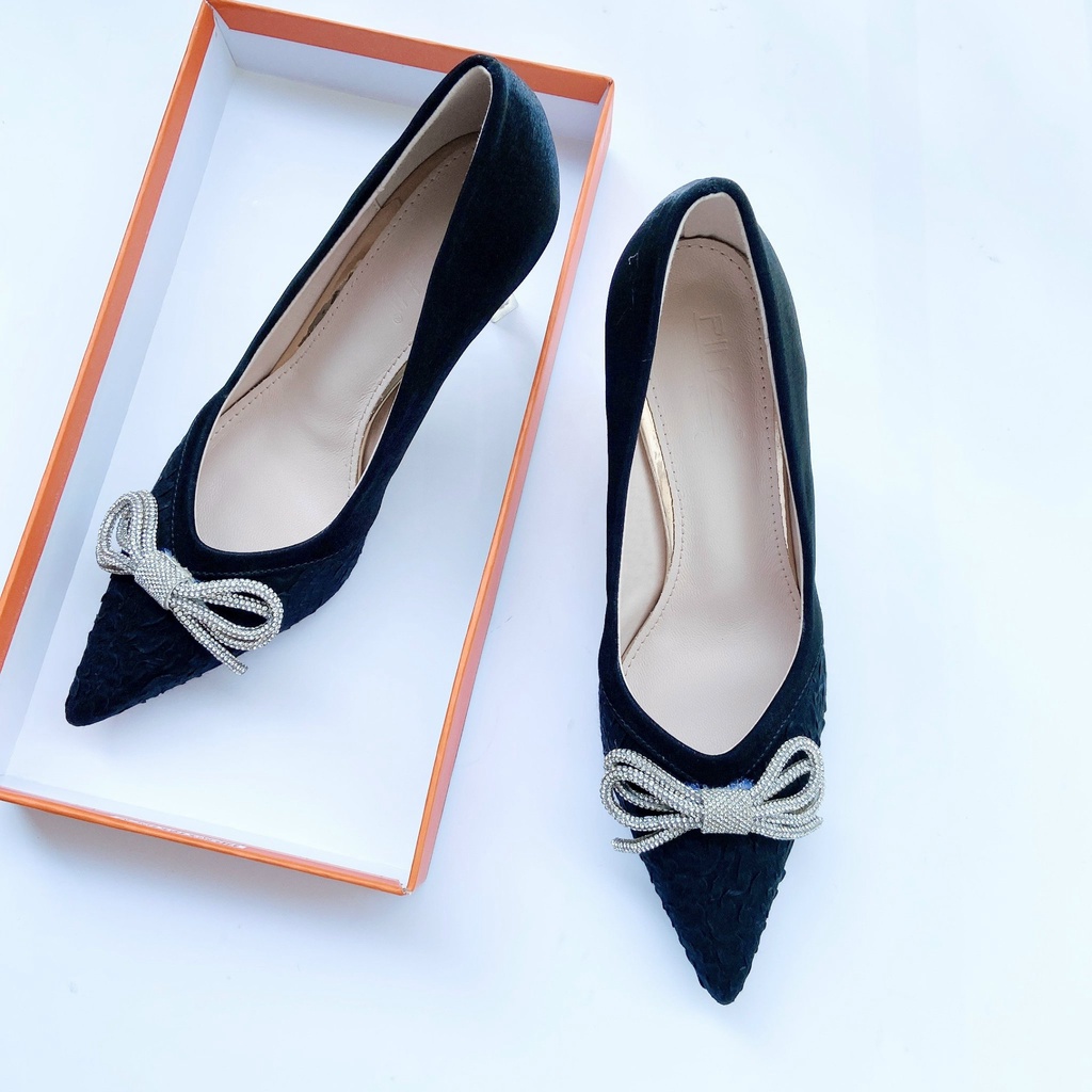 Giày Nữ Cao Cấp , Giày Cao Gót Nữ Mũi Nhọn, Đế Nhọn Cao 6P, Lụa Bọc Satin Cao Cấp, Kiểu Dáng Trẻ trung, Thoải mái-DA770