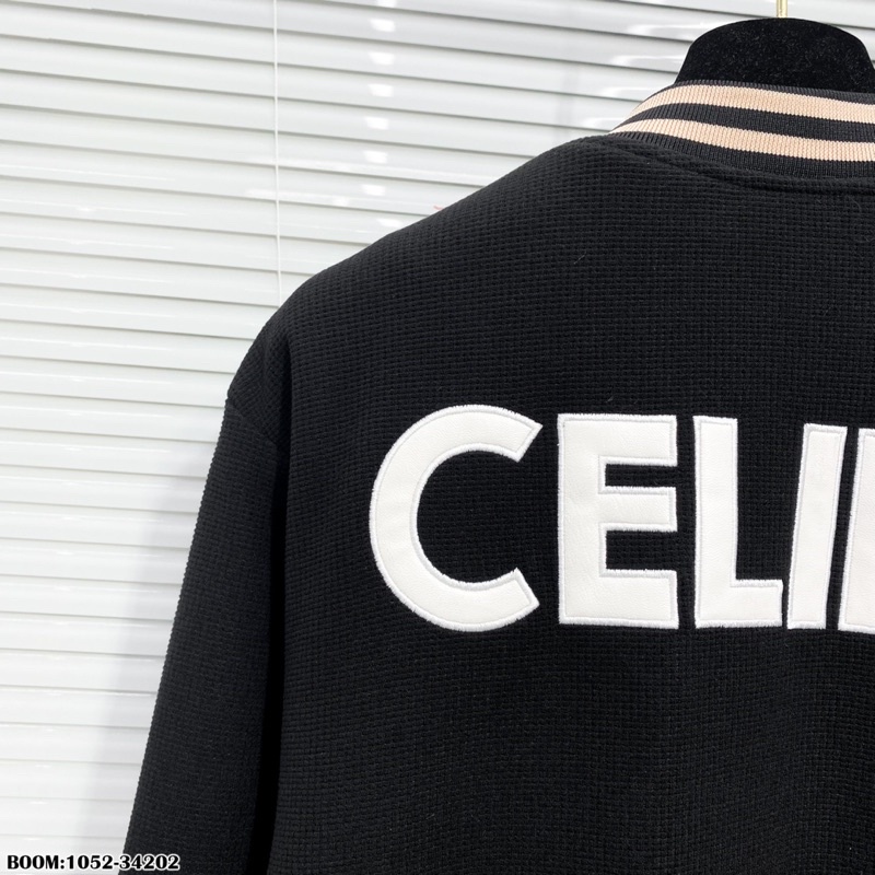 Khoác bomber CELlNE thêu logo da 2 lớp ___1052