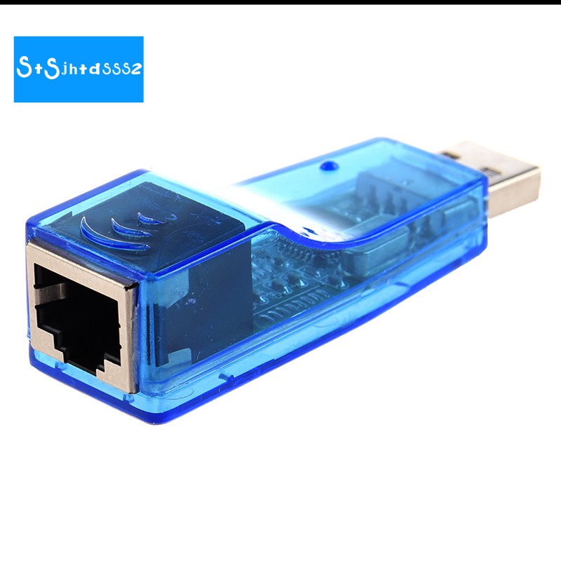 Usb Ethernet Rj45 Lan Card Adapter 10 / 100 Mbps Cho Laptop Pc Màu Xanh Dương