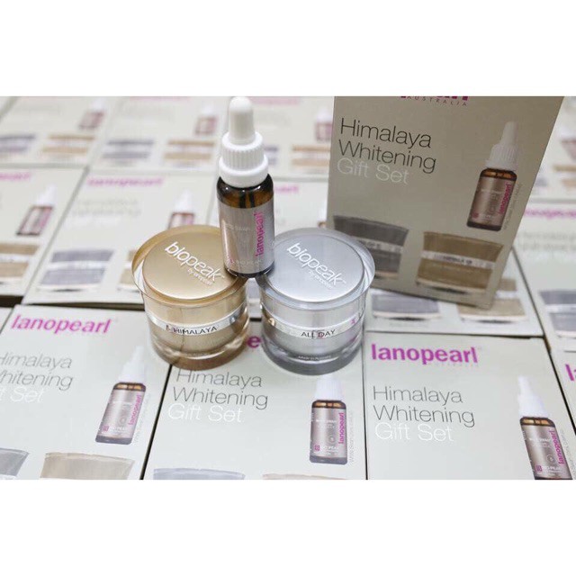 BỘ GIFT SET HIMALAYA WHITENING LANOPEARL CHÍNH HÃNG