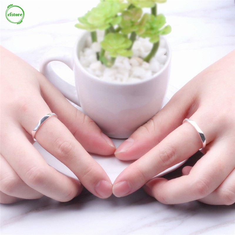 Nhẫn hở tùy chỉnh kích thước thiết kế đơn giản thời trang cho cặp đôi