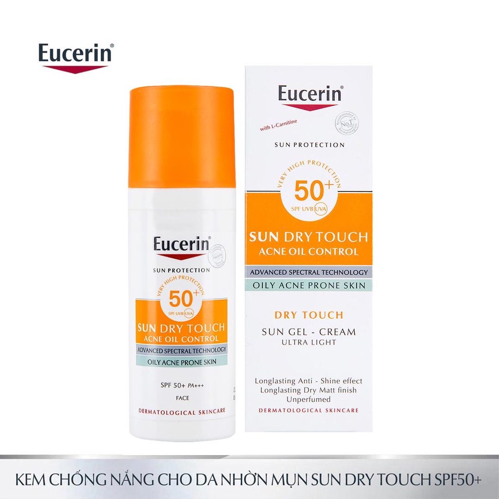 Kem chống nắng kiểm soát nhờn Eucerin Sun Gel-Creme Oil Control Dry Touch SPF 50+ 50ml