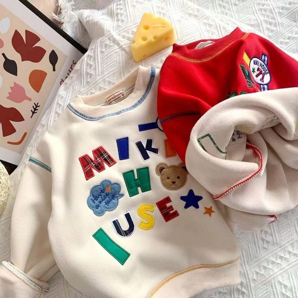Áo hoodie thêu nhãn hàng mới dành cho trẻ em