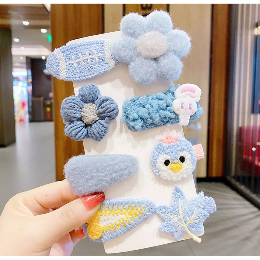 Set 8 kẹp tóc xinh xắn - UniLabel