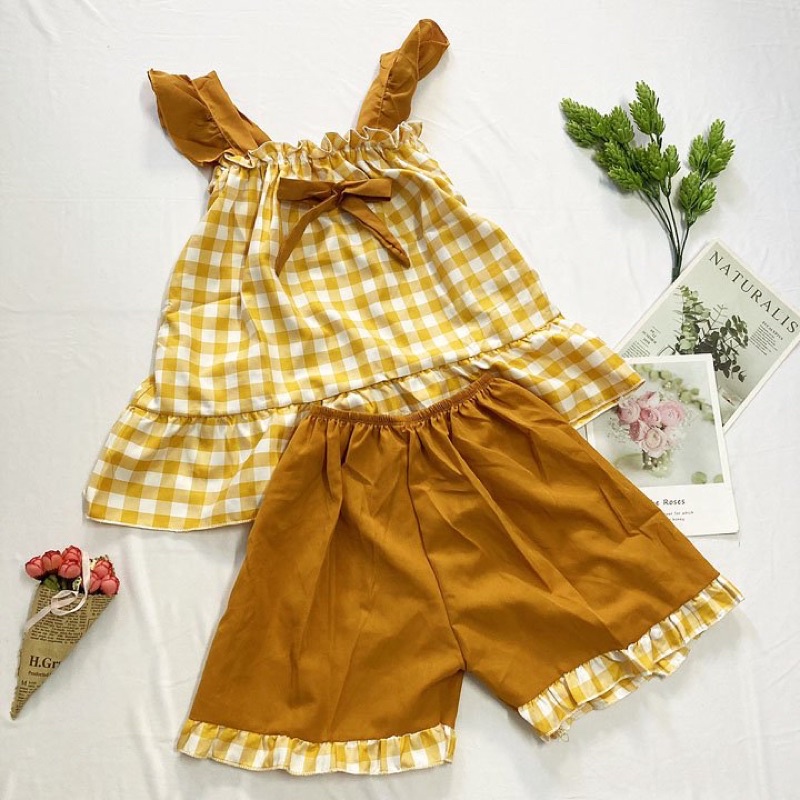 Đồ bộ mặc nhà freesize từ 40-45kg , đồ bộ cho nữ, cho bé gái lớn vải mềm - B06