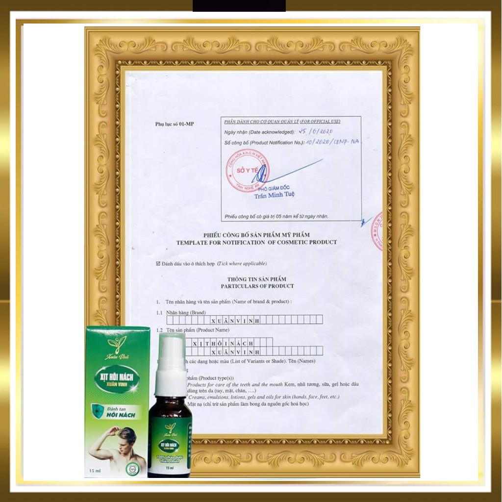 Xịt Khử Mùi Hôi Nách Xuân Vinh ✔ Hiệu Quả Mồ Hôi, Hôi Nách 20ml | BigBuy360 - bigbuy360.vn