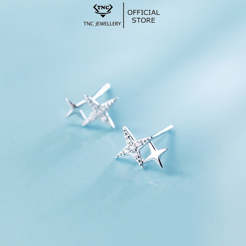 Bông Tai Bạc Nữ Bạc Ý 925 Cao Cấp Hình Ngôi Sao- Trang Sức TNC JEWELLERY