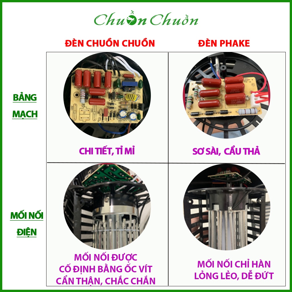 Đèn bắt muỗi máy đuổi côn trùng Việt hãng Chuồn Chuồn hiệu quả 11W thông minh
