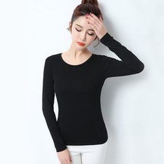 Áo dài tay cổ tròn nữ