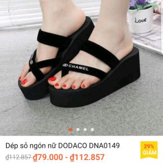 Dép nữ thời trang xỏ ngón đế xuồng dễ phối đồ cho mùa hèLNS0003 ( đen, hồng )