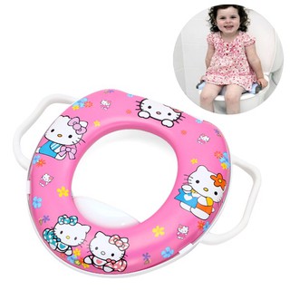 Bệ ngồi toilet lót bồn cầu cho bé có tay vịn GDLYA35