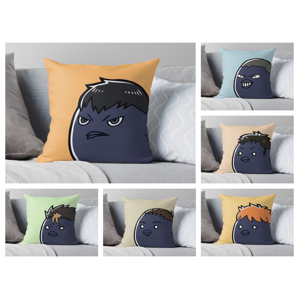 ( VER CHIM ) Gối in hình anime chibi HAIKYUU VUA BÓNG CHUYỀN dễ thương