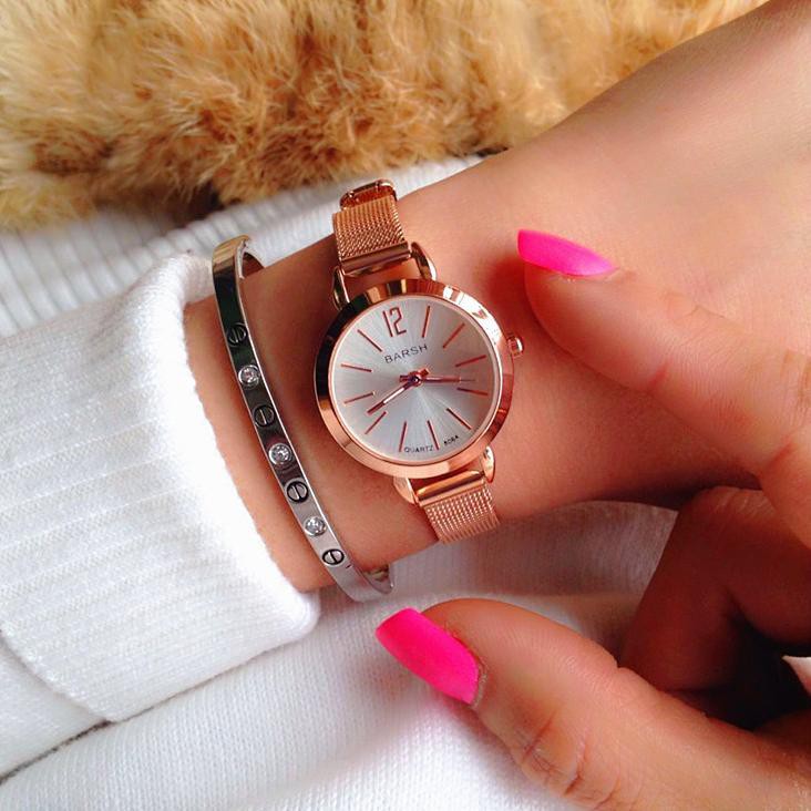 [NEW TREND]Đồng Hồ Nữ Barsh 0810 Dây Thép Hàng Chính Hãng Thiết Kế Nhỏ Sang Trọng | BigBuy360 - bigbuy360.vn