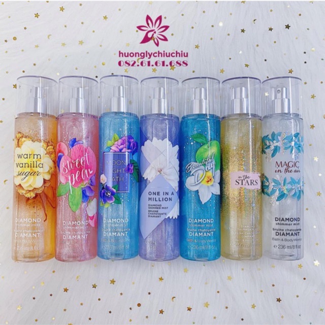 Xịt thơm toàn thân ánh nhũ Bath and Body works 236ml | BigBuy360 - bigbuy360.vn