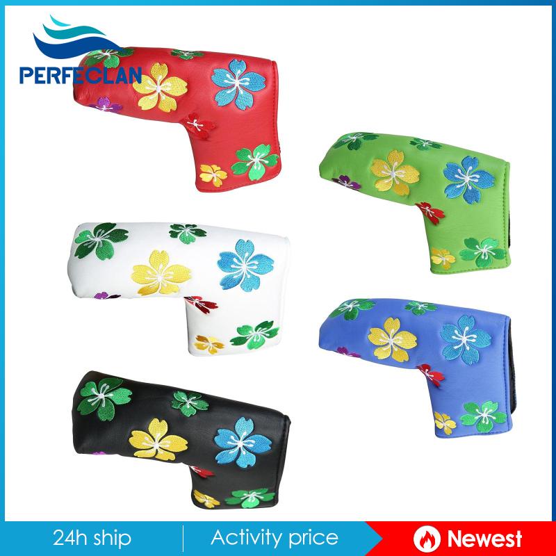 Bọc Đầu Gậy Đánh Golf Bằng Da PU In Hoa Màu Trắng