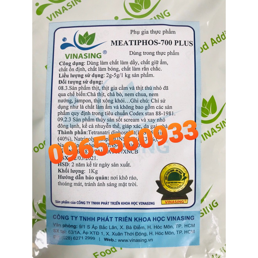 PHỤ GIA GIÒN DAI CAO CẤP Plus 700 làm chả lụa , xúc xích, bò viên