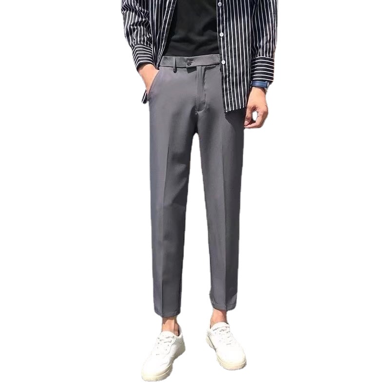 Quần Tây Ống Đứng Dáng Rộng Màu Trơn Thời Trang Hàn Quốc Chất Lượng Cao Size M-3XL Cho Nam