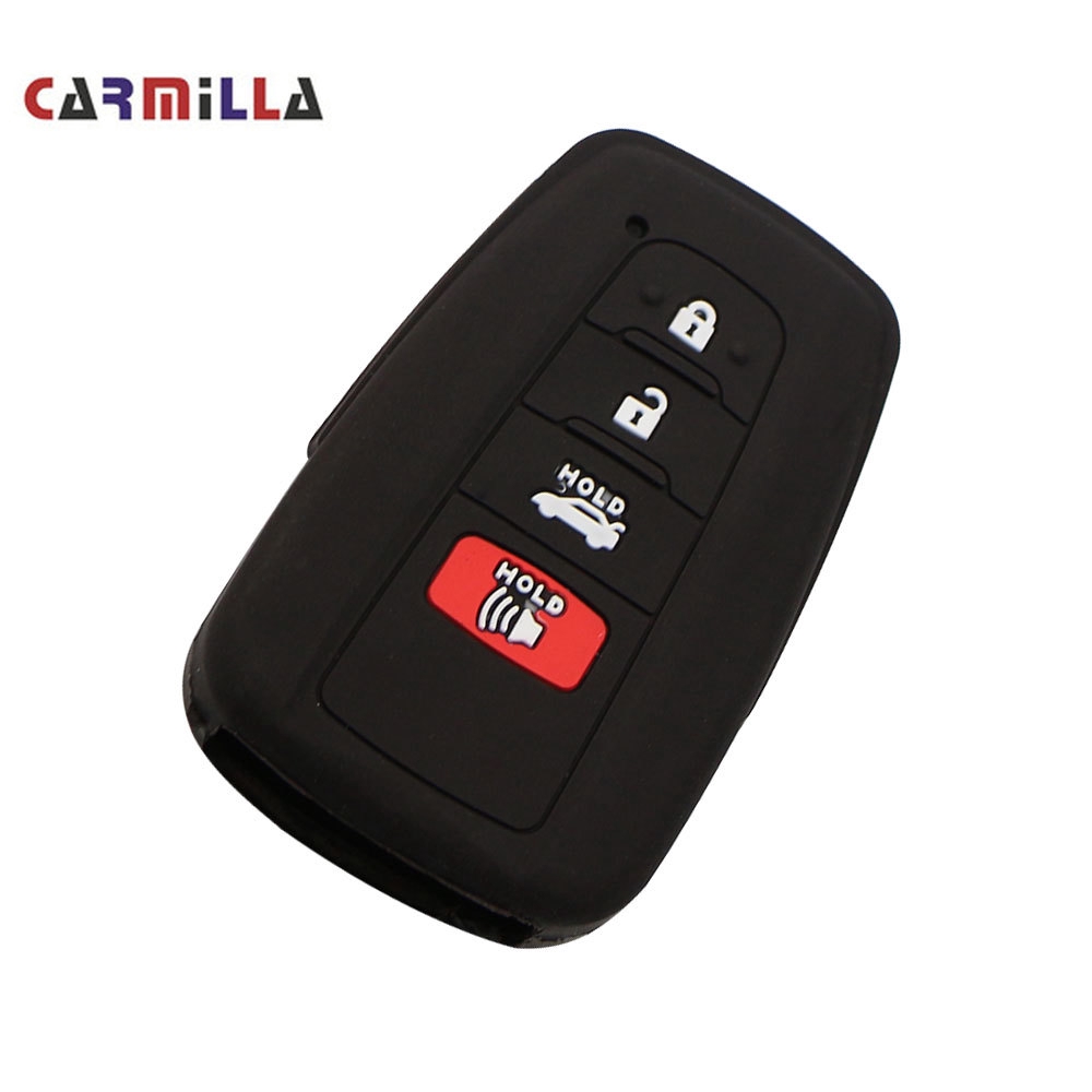 Vỏ Silicone Bảo Vệ Chìa Khóa Điều Khiển Từ Xa Cho Toyota Camry CHR Corolla RAV4 Avalon Land Cruiser Prado Prius 2017 2018 2019