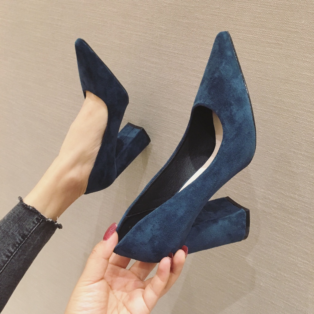 Giày Cao Gót 4.5Cm 6.5Cm 9Cm Mũi Nhọn Thời Trang Hàn Quốc Gợi Cảm Dễ Phối Đồ