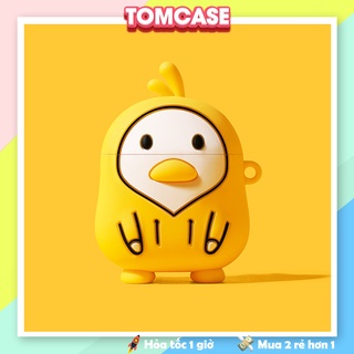 Vỏ Ốp Case Airpod 2/pro/3/1, bảo vệ bao đựng tai nghe bluetooth Airpod 2/Pro, hình chú vịt GOLD DUCK - TOM CASE