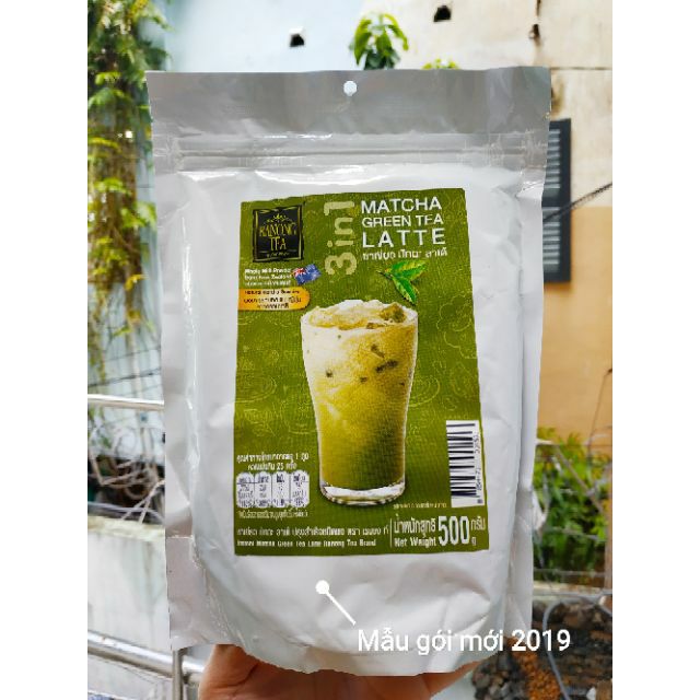 🍵 Bột Trà Sữa Matcha Latte Thái Hoà Tan 3in1 Ranong Tea 500G Thái Lan