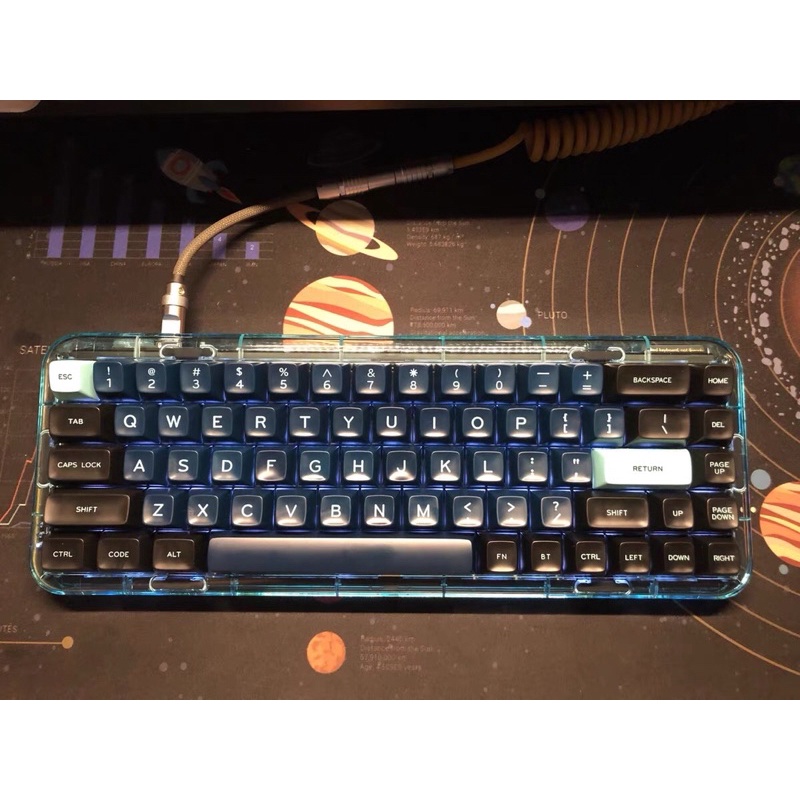 Bàn phím cơ không dây bluetooth, 2.4G Mojo 68 MelGeek chính hãng phong cách retro LED RGB có thể hotswap thay switch