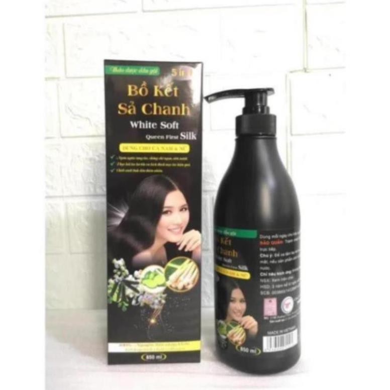 Dầu Gội Bồ Kết Sả Chanh White Soft 850ml 5in1