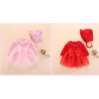Set váy nơ kèm mũ đáng yêu cho bé