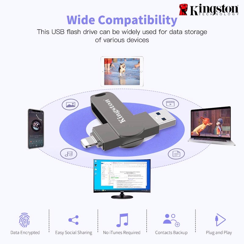 Thẻ nhớ flash USB 3.0 3 trong 1 OTG dành cho iPhone 256GB | BigBuy360 - bigbuy360.vn