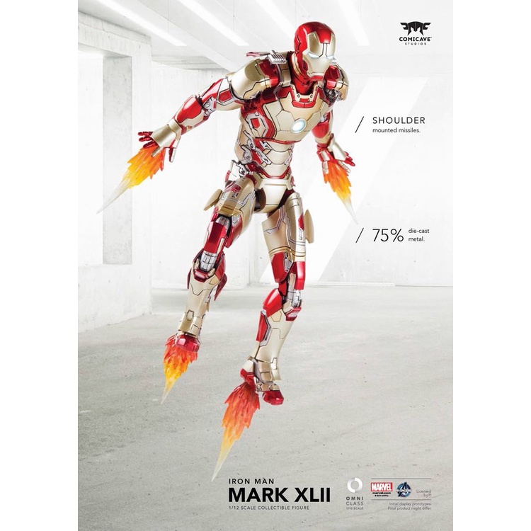 Mô hình chính hãng Comicave Studios 1:12 Iron Man MK42 Iron Man Mark XLII