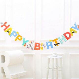 Băng dây chữ sinh nhật ngộ nghĩnh (chữ happy birthday)