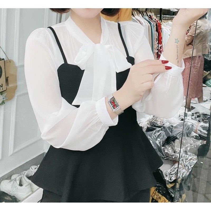 ÁO SƠ MI PEPLUM SIÊU ĐẸP
