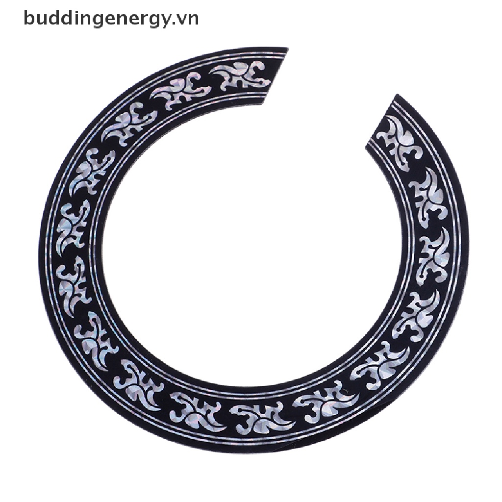 Miếng Dán Lỗ Âm Thanh Hình Hoa Hồng Màu Đen + Bạc Cho Đàn Guitar Cổ Điển Acoustic