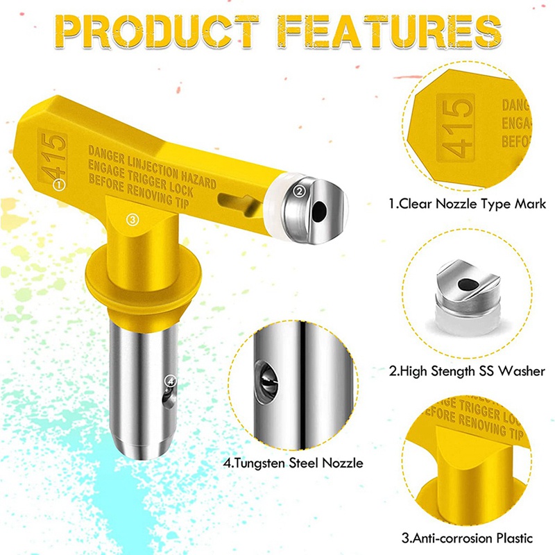 Bộ Vòi Phun Sơn Không Khí Có Thể Đảo Ngược Tiện Lợi