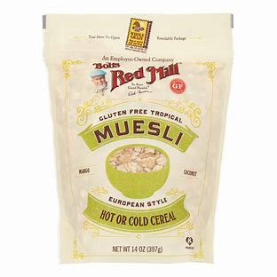 Ngũ Cốc Muesli Hoa Quả Nhiệt Đới Không Gluten Tropical Muesli Bob's Red Mill 397g